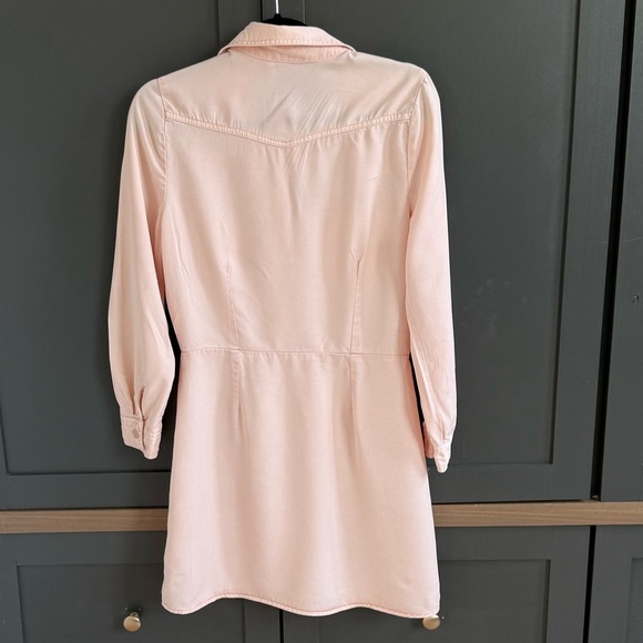 Young Fabulous & Broke Light Pink Tencel Button Up Dress • S • NWT - Picture 4 of 12
